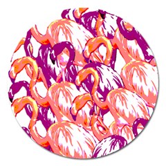 Flamingos Magnet 5  (round) by StarvingArtisan