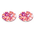 Flamingos Cufflinks (Oval) Front(Pair)