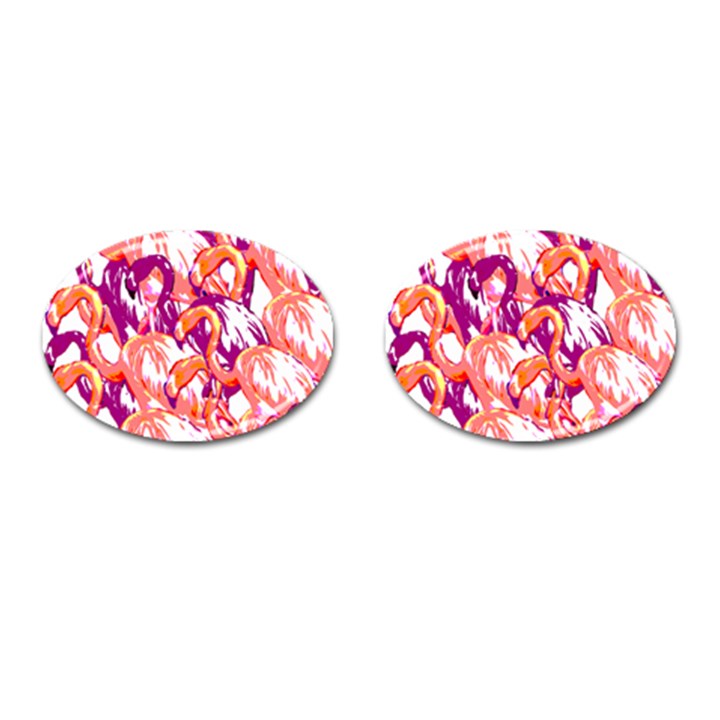 Flamingos Cufflinks (Oval)