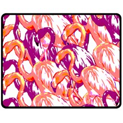 Flamingos Fleece Blanket (medium)  by StarvingArtisan