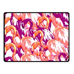 Flamingos Double Sided Fleece Blanket (small)  by StarvingArtisan