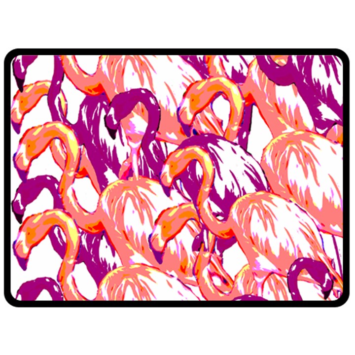 Flamingos Double Sided Fleece Blanket (Large) 