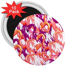 Flamingos 3  Magnets (10 Pack)  by StarvingArtisan