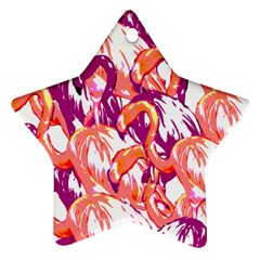 Flamingos Star Ornament (two Sides) by StarvingArtisan