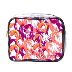 Flamingos Mini Toiletries Bag (one Side) by StarvingArtisan