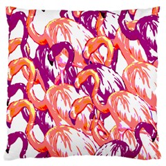 Flamingos Large Flano Cushion Case (two Sides) by StarvingArtisan