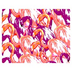 Flamingos Double Sided Flano Blanket (medium)  by StarvingArtisan