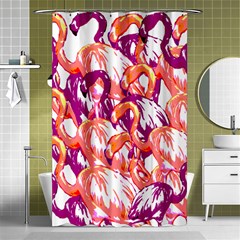 Flamingos Shower Curtain 48  X 72  (small)  by StarvingArtisan