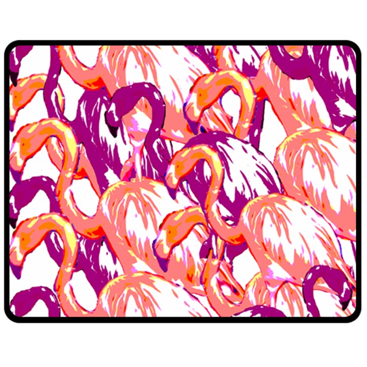 Flamingos Double Sided Fleece Blanket (Medium) 