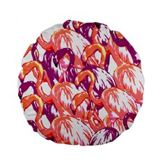 Flamingos Standard 15  Premium Flano Round Cushions by StarvingArtisan