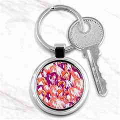 Flamingos Key Chains (round)  by StarvingArtisan