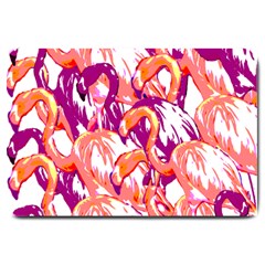 Flamingos Large Doormat  by StarvingArtisan