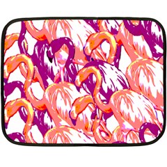 Flamingos Double Sided Fleece Blanket (mini)  by StarvingArtisan