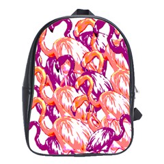 Flamingos School Bag (large) by StarvingArtisan