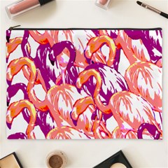 Flamingos Cosmetic Bag (xxxl) by StarvingArtisan