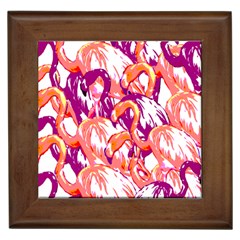 Flamingos Framed Tiles by StarvingArtisan