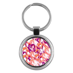 Flamingos Key Chains (round)  by StarvingArtisan