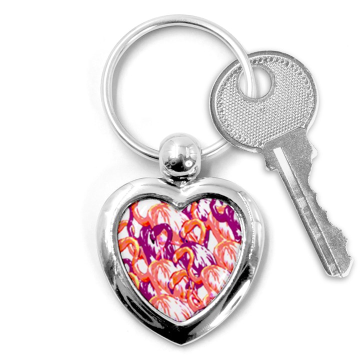 Flamingos Key Chains (Heart) 