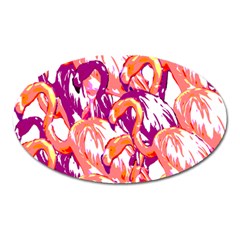 Flamingos Oval Magnet by StarvingArtisan