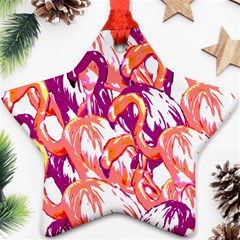 Flamingos Star Ornament (two Sides) by StarvingArtisan