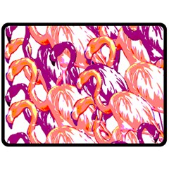 Flamingos Fleece Blanket (large)  by StarvingArtisan