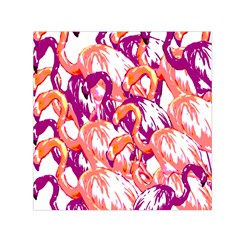 Flamingos Small Satin Scarf (square) by StarvingArtisan