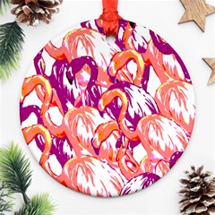 Flamingos Ornament (round) by StarvingArtisan