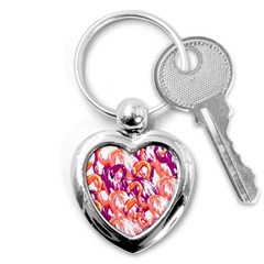 Flamingos Key Chains (heart)  by StarvingArtisan