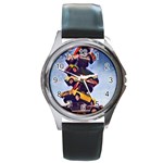 Pretty Colors Cars Round Metal Watch Front