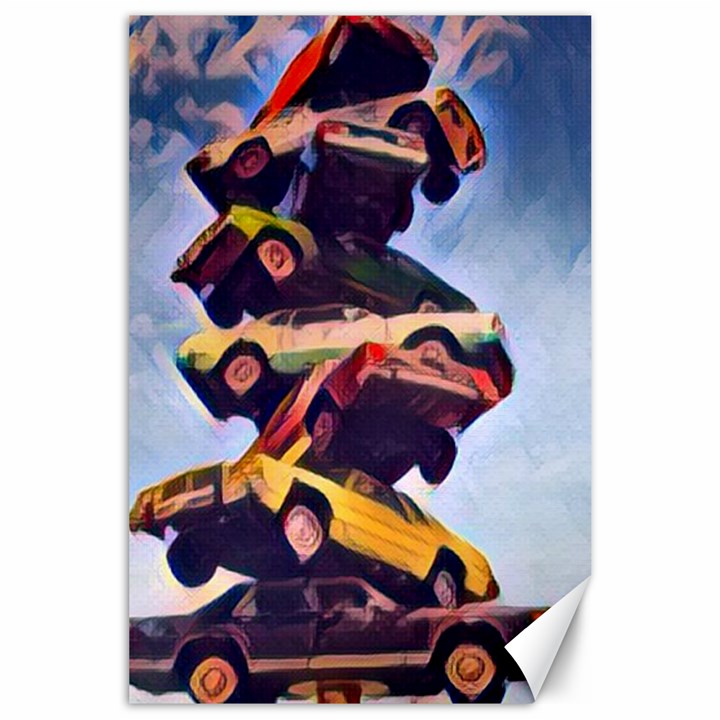 Pretty Colors Cars Canvas 24  x 36 