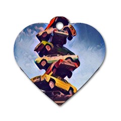 Pretty Colors Cars Dog Tag Heart (one Side) by StarvingArtisan