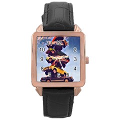 Pretty Colors Cars Rose Gold Leather Watch  by StarvingArtisan