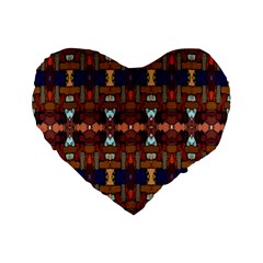 Ml 171 Standard 16  Premium Flano Heart Shape Cushions by ArtworkByPatrick