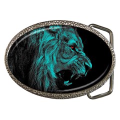 Angry Male Lion Predator Carnivore Belt Buckles by Sudhe