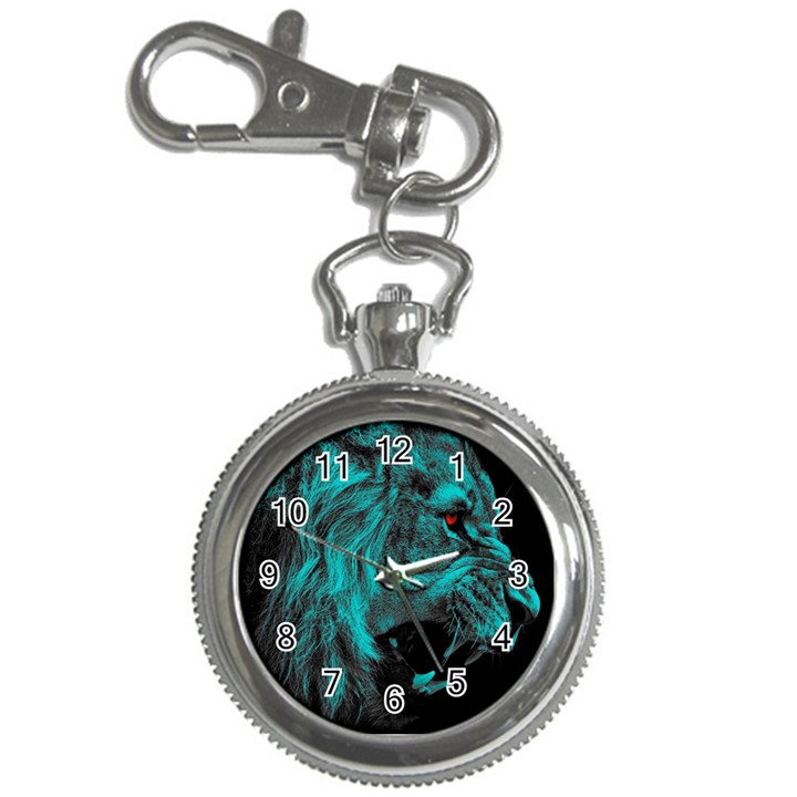 Angry Male Lion Predator Carnivore Key Chain Watches