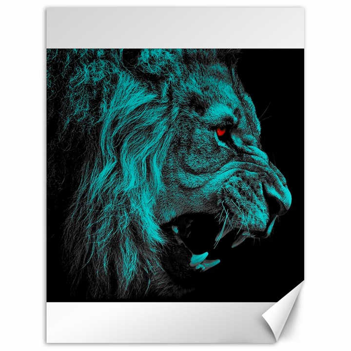 Angry Male Lion Predator Carnivore Canvas 18  x 24 