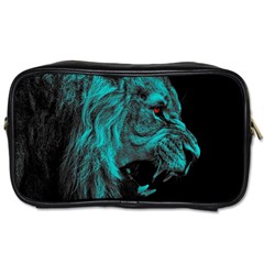 Angry Male Lion Predator Carnivore Toiletries Bag (one Side) by Sudhe