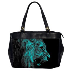 Angry Male Lion Predator Carnivore Oversize Office Handbag (2 Sides) by Sudhe