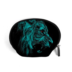 Angry Male Lion Predator Carnivore Accessory Pouch (small) by Sudhe