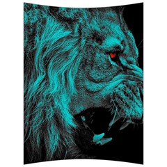 Angry Male Lion Predator Carnivore Back Support Cushion by Sudhe