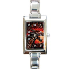 Dragon Rectangle Italian Charm Watch by Sudhe