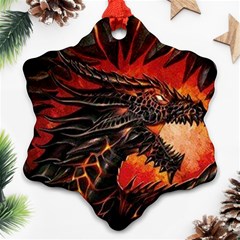 Dragon Snowflake Ornament (two Sides) by Sudhe