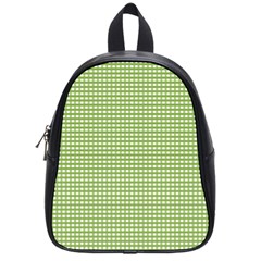 Green Gingham School Bag (small) by retrotoomoderndesigns