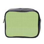 Green Gingham Mini Toiletries Bag (Two Sides) Front