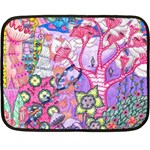 Trippy Forest Full Version Fleece Blanket (Mini) 35 x27  Blanket