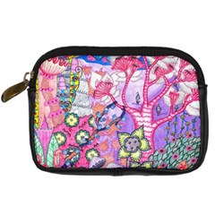 Trippy Forest Full Version Digital Camera Leather Case by okhismakingart