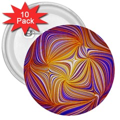 Electric Field Art Lii 3  Buttons (10 Pack)  by okhismakingart