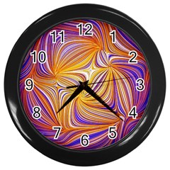 Electric Field Art Lii Wall Clock (black) by okhismakingart