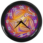 Electric Field Art LII Wall Clock (Black) Front