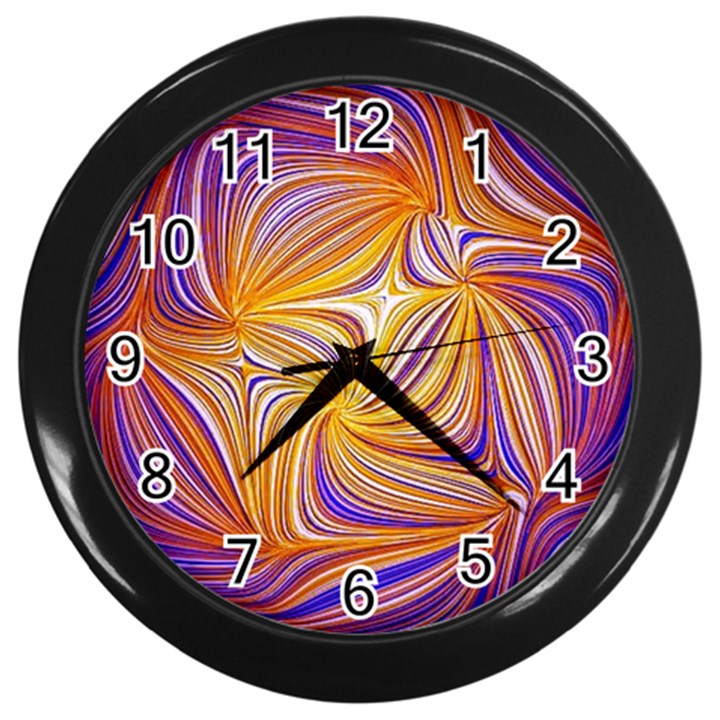 Electric Field Art LII Wall Clock (Black)